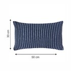 Capa de Almofada Pesponto Azul Marinho 30X51cm