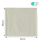 Capa de Almofada Quadrado Pharell Poliéster e Algodão Bege 45x45cm