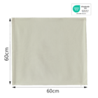 Capa de Almofada Quadrado Pharell Poliéster e Algodão Bege 60x60cm