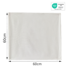 Capa de Almofada Quadrado Pharell Poliéster e Algodão Branco 60x60cm