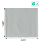 Capa de Almofada Quadrado Pharell Poliéster e Algodão Cinza e Prata 45x45cm