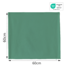 Capa de Almofada Quadrado Pharell Poliéster e Algodão Verde 60x60cm