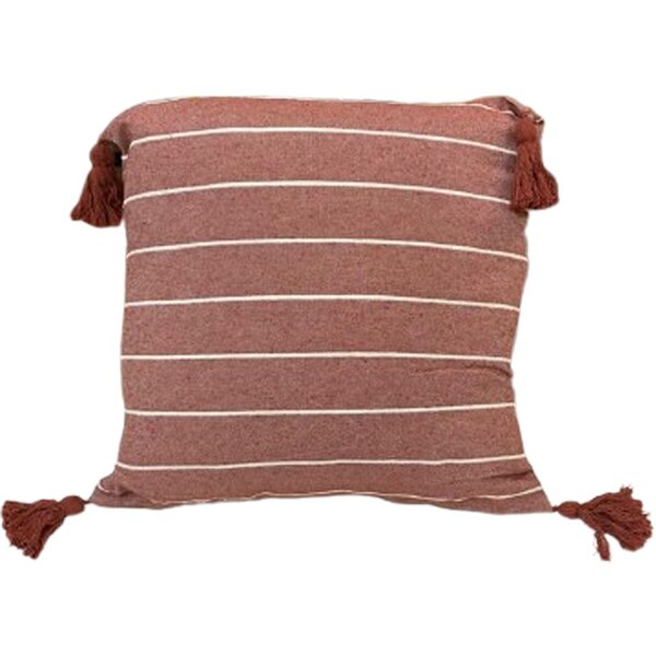 Capa De Almofada Pompom Decorativa 45x45cm Telha