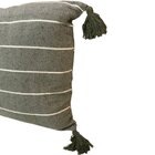 Capa De Almofada Pompom Decorativa 45x45cm Verde Militar