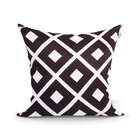 Capa De Almofada Preta Estampada Geométrica 45cm X 45cm Com Z