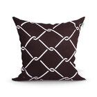 Capa De Almofada Preta Estampada Geométrica Kit Com 2 Unidade