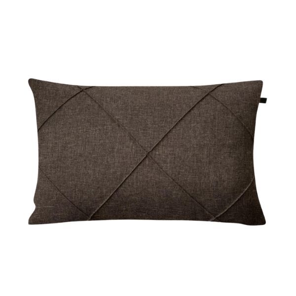 Capa De Almofada Retangular Linho Marrom 35x65cm