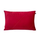 Capa De Almofada Retangular Veludo Vermelho 35x65cm