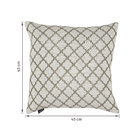 Capa de Almofada Jacquard Soler Medalha Bege 45x45cm Inspire