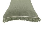Capa de Almofada Solid Franja Oliva 30X50cm