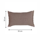 Capa de Almofada Solid Franja Ráfia 30X50cm