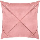 Capa De Almofada Suede Aveludada Drapeada 45x45cm Rosê