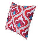 Capa De Almofada Suprema Adamascado Azul E Vermelho 44x44cm