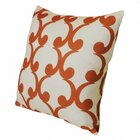 Capa De Almofada Suprema Estêncil Simples Laranja 44x44cm