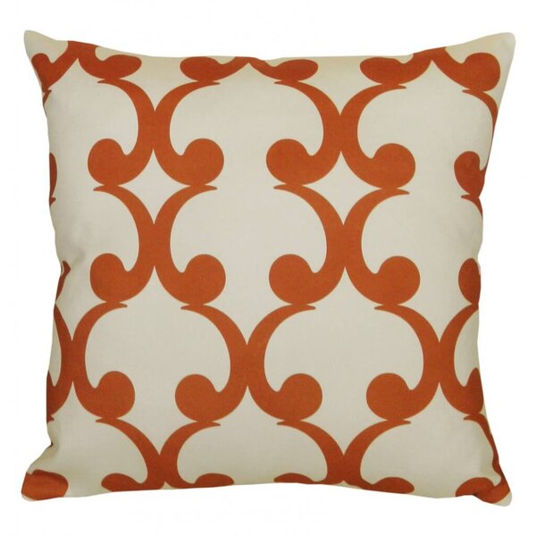 Capa De Almofada Suprema Estêncil Simples Laranja 44x44cm