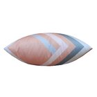 Capa De Almofada Suprema Geométrica Rosa E Cinza 44x44cm