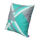 Capa De Almofada Suprema Geométricos Verde Cinza 44x44cm