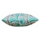 Capa De Almofada Suprema Leque Verde Cinza 44x44cm