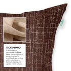 Capa De Almofada Tabaco De Linho Lisa 45cm X 45cm Com Zíper 4