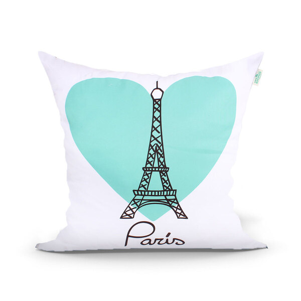 Capa De Almofada Torre Eiffel Paris Microfibra 45cm X 45cm Co