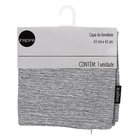 Capa de Almofada Twist Jacquard Liso Cinza 43x43cm Inspire