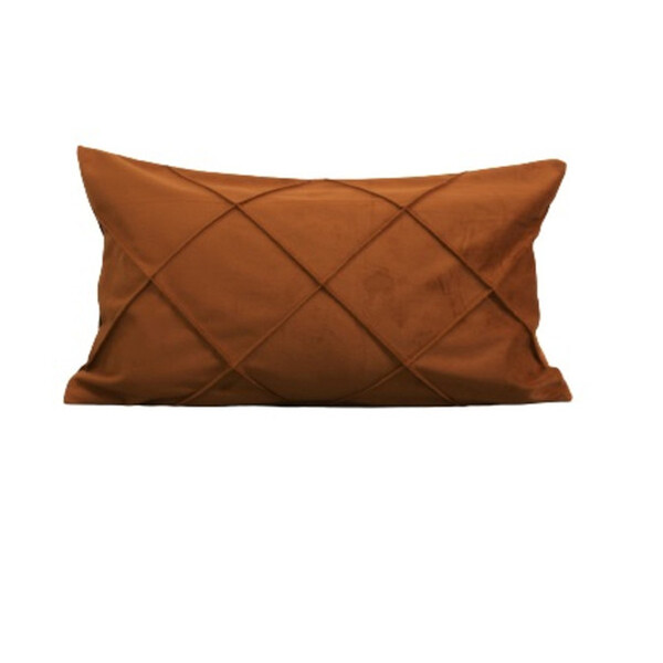 Capa De Almofada Veludo Nervurado Terracota 30x50