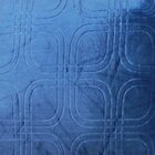 Capa De Almofada Veludo Quadros Azul 45x45