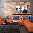 Capa de Almofada Velveteen Cuzco Azul 43x43cm