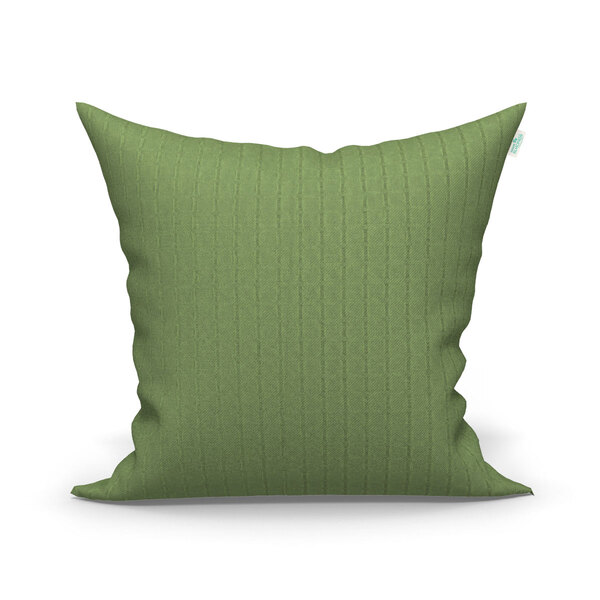 Capa De Almofada Verde Texturizada Grande Tecido Jacquard 60c