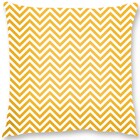Capa De Almofada Zigzag 45x45cm Laranja/branco Decoração