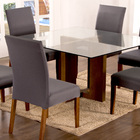 Capa De Cadeira Cinza 04 Lugares [f101]