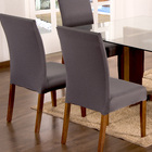 Capa De Cadeira Cinza 04 Lugares [f101]