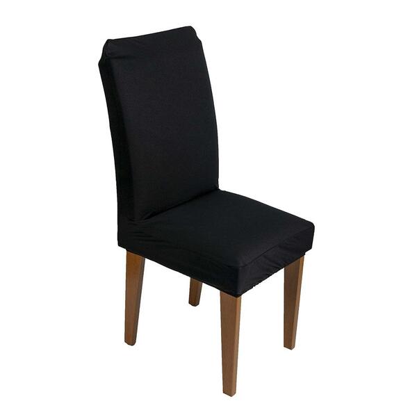 Capa De Cadeira Guilherme Confecções Kit 4 Peças Preto