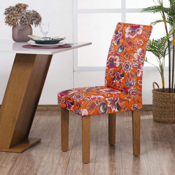 Capa De Cadeira Guilherme Confecções Kit 4 Peças Tropical