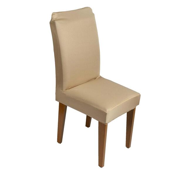 Capa De Cadeira Guilherme Confecções Kit 6 Peças Bege