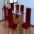 Capa De Cadeira Malha - Bordô