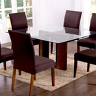 Capa De Cadeira Marrom 04 Lugares [f101]