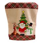Capa De Cadeira Natal Natalino Kit 6 Unidades Mesa De Jantar