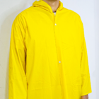 Capa De Chuva Amarela Capuz M Pvc Impermeável Forrada Com For