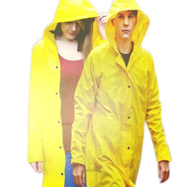 Capa De Chuva Com Capuz Forrada Reforçada Em Pvc Obra Resiste