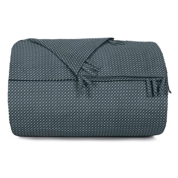 Capa De Edredom Casal Altenburg Toque Acetinado Slim Azul