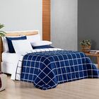 Capa De Edredom Duvet Austin Super King 1pç 200 Fios Marinho