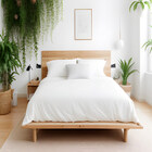 Capa De Edredom Duvet Solteiro 180x240cm C/ Zíper - Branco +