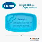 Capa De Piscina Azul Ck300 8x4 Metros Com Ilhós A Cada Metro