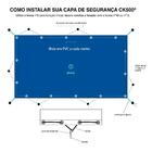 Capa De Segurança Para Piscina 5x3 Metros Ck500 Micras C/ Ilh
