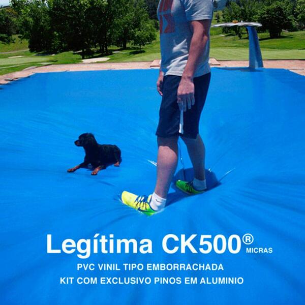 Capa De Segurança Para Piscina 8x4 Metros Ck500 Micras C/ Ilh