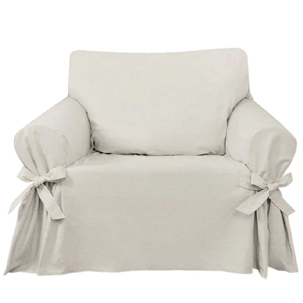 Capa De Sofá 1 Lugar Tecido Gorgurão Mistero Cor Crua