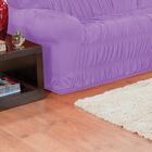 Capa De Sofá 3 Lugares Elásticada Lilás