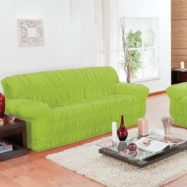 Capa De Sofá 3 Lugares Elásticada Pistache