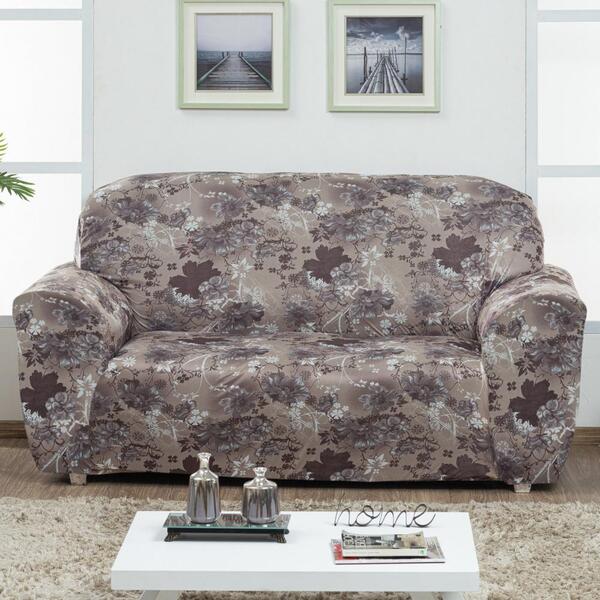 Capa De Sofá 3 Lugares Lisa Flor De Maple